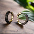 Uniquely Crafted Retro Tang Grass Grain Sense Textured Black Gold High-End Men & Women Hoop Earrings